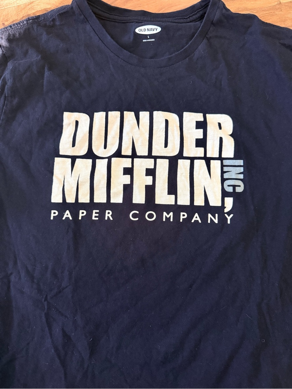 Old Navy Dunder Mifflin Paper Company Graphic Tee Black Large The Office TV Show - Picture 6 of 7
